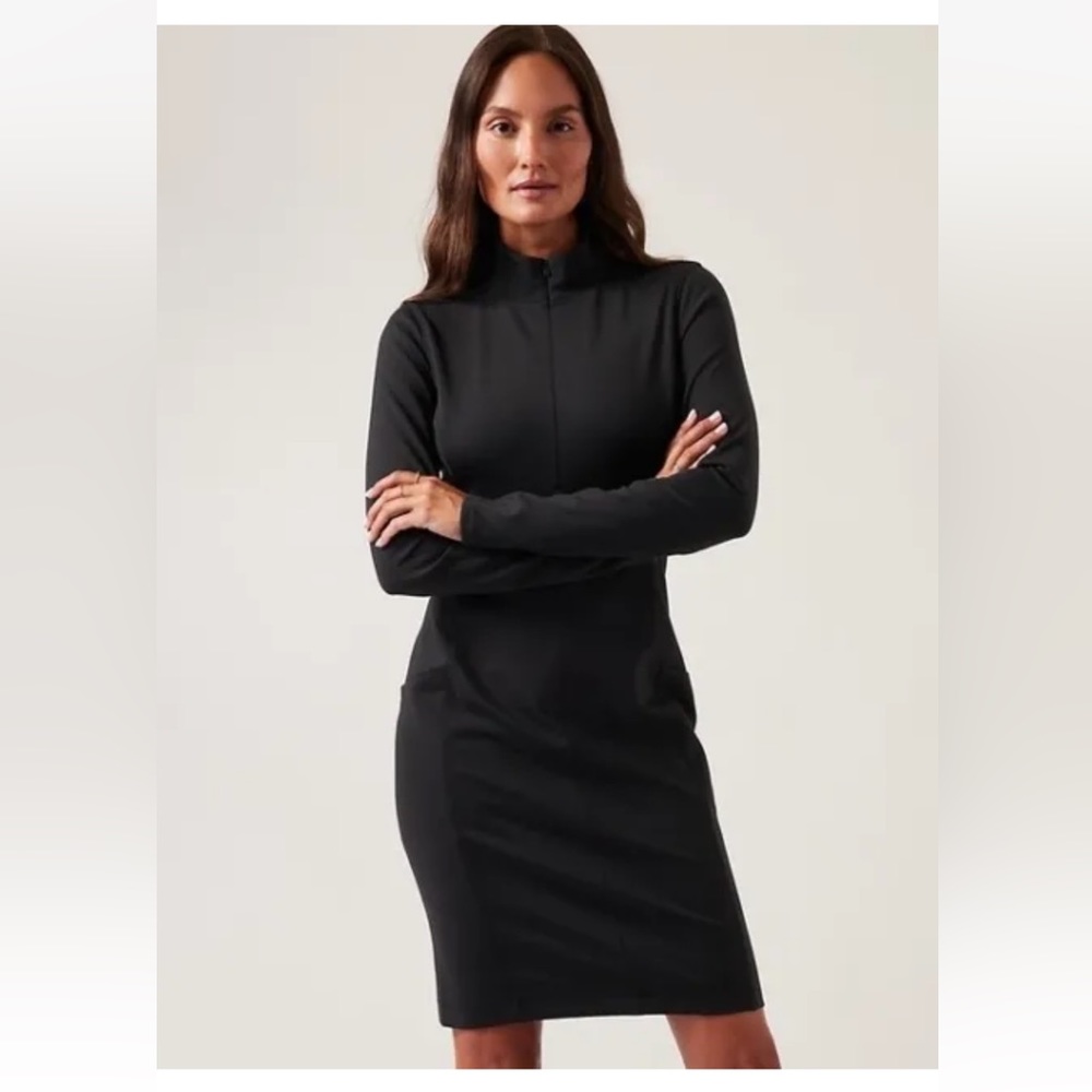 Athleta Black Long Sleeve Dress